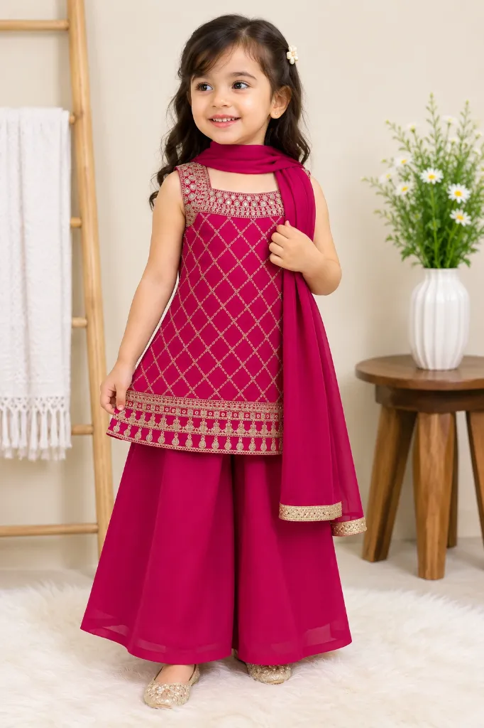 Girls Festive Sharara Set